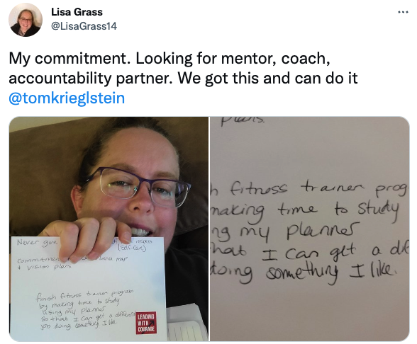 Twitter feedback of Lisa Grass